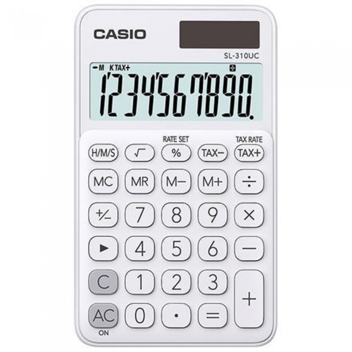 Calcolatrice tascabile 10 cifre Casio SL-310UC bianca