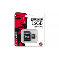 MicroSD Kingston 16GB  HC Class 10 con adattatore SD