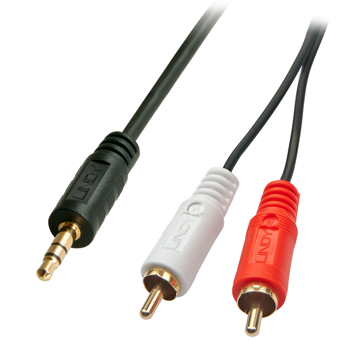 Cavo Audio Stereo 3.5mm a 2xRCA Maschio/Maschio, 5m