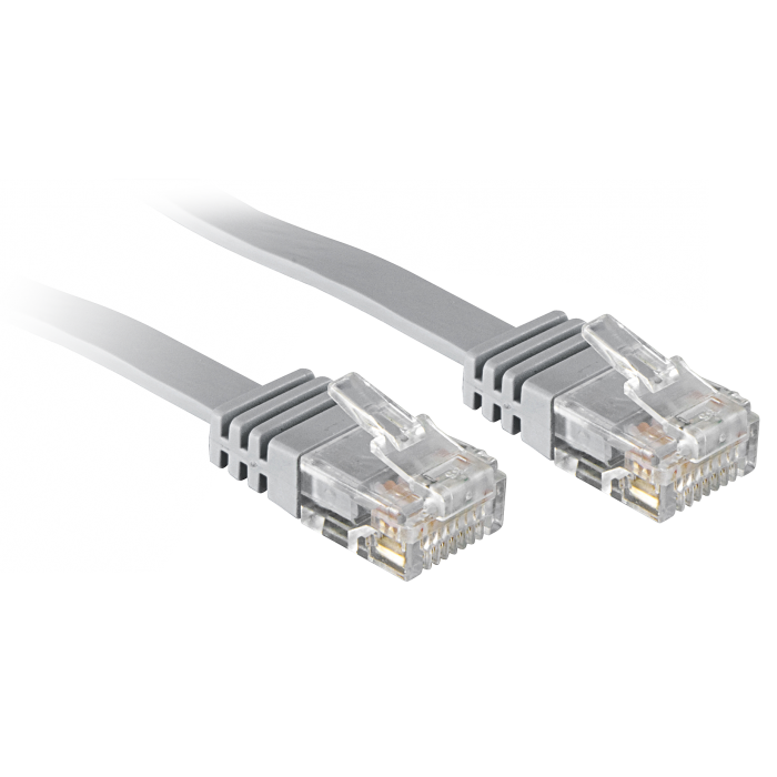 Cavo di Rete Flat U/UTP Cat6 Grigio 10m