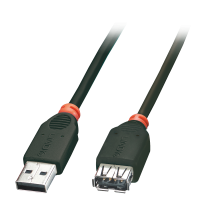 Prolunga USB 2.0 Tipo A M/F Nero, 2m