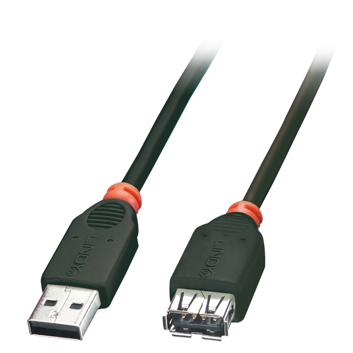 Prolunga USB 2.0 Tipo A M/F Nero, 1m