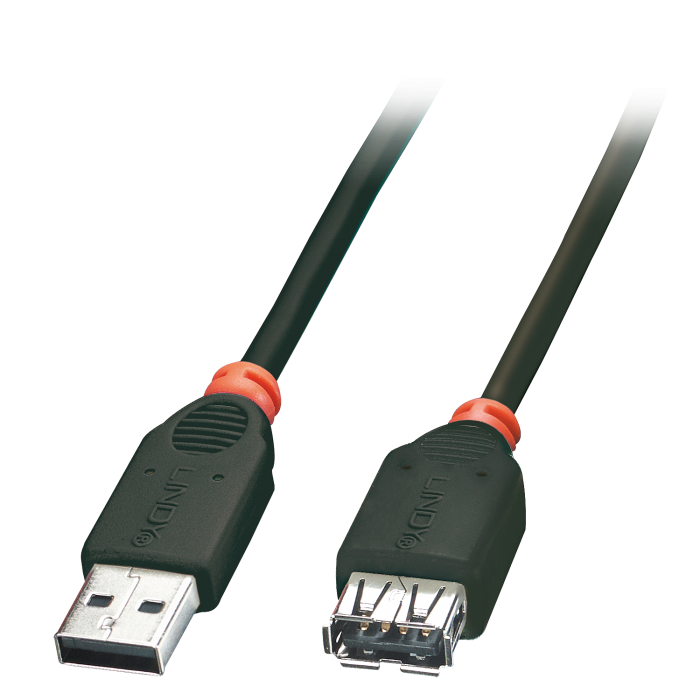 prolunga usb 2.0 tipo a m/f nero, 0.5m