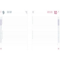 Agenda giornaliera 2023 12 mesi Buffetti f.to 14,5x20,5 con copertina rigida blu