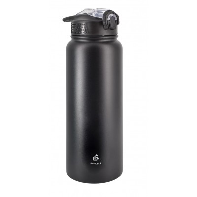 Borraccia termica - 1.000 ml tappo antigoccia e beccuccio - colore nero Buffetti