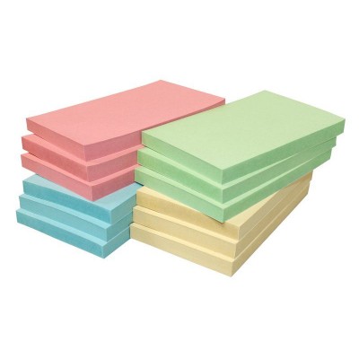 Foglietti adesivi riposizionabili Post-it 12 blocchi da 100 foglietti f.to 125x75mm  vari colori in carta riciclata di Buffetti