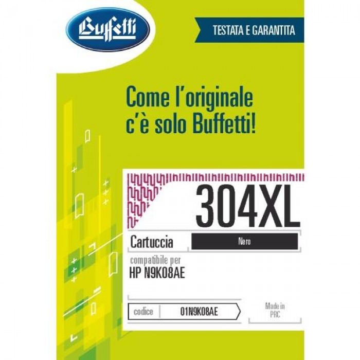 Cartuccia Inchiostro Buffetti per HP 304XL Nera