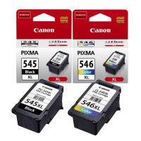 Kit 2 Cartucce Inchiostro Originale Canon PG545XL nera + CL546XL colore