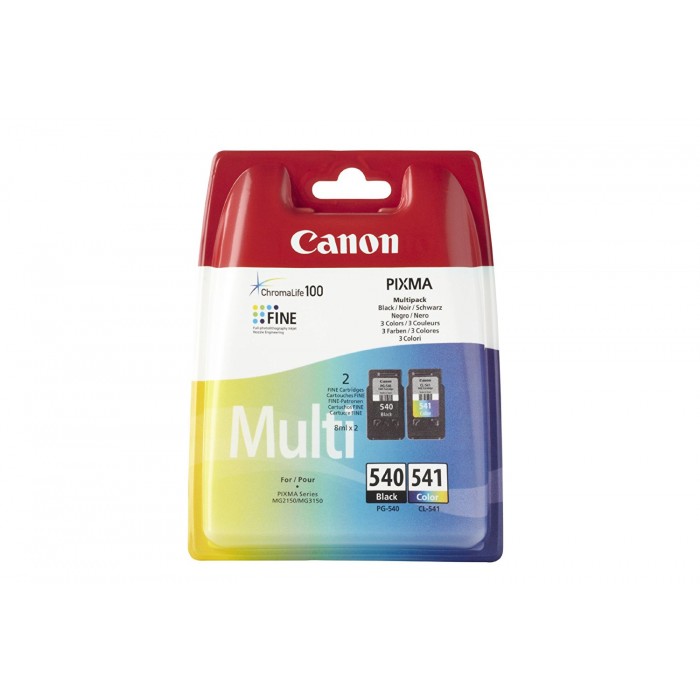 Cartuccia Multipack Inchiostri Originali Canon PG540 + CL541 nera e colore