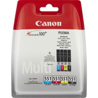 Multipack inchiostri originali Canon CLI-551 ciano magenta giallo nero  