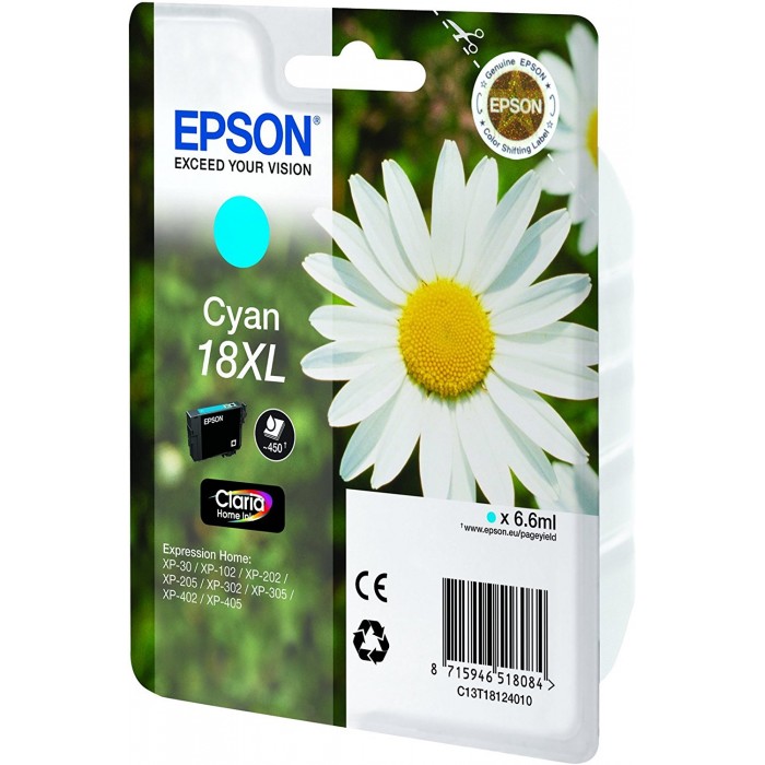 Cartuccia Inchiostro Originale Epson T18XL ciano