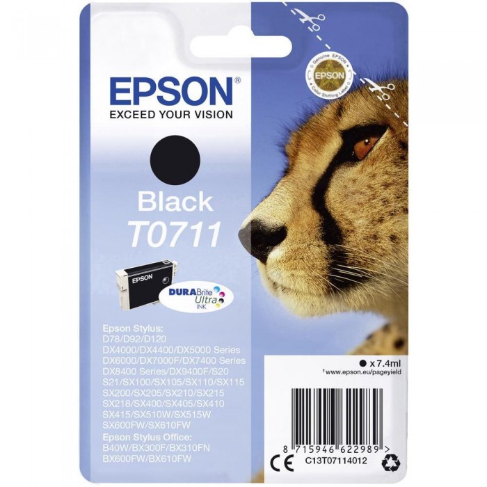 Cartuccia Inchiostro Originale Epson T0711 nera