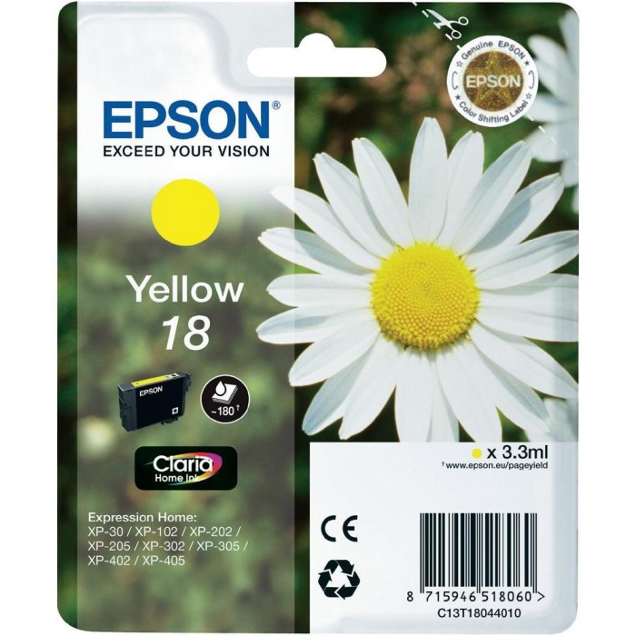 Cartuccia Inchiostro Originale Epson T18 giallo