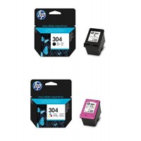 Kit 2 Cartucce Inchiostro Originale HP 304 nera + HP 304 colore