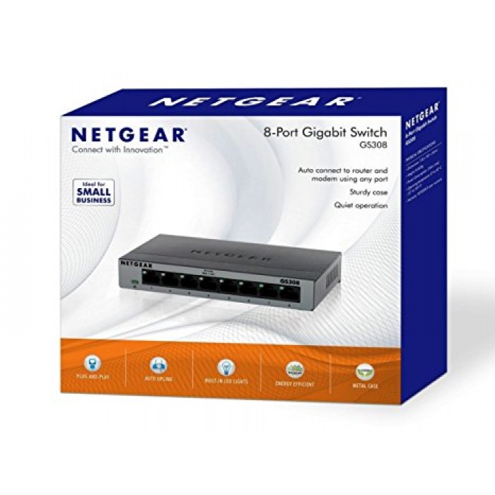 Hub Switch di rete 5 Porte 10/100/1000 Netgear GS308