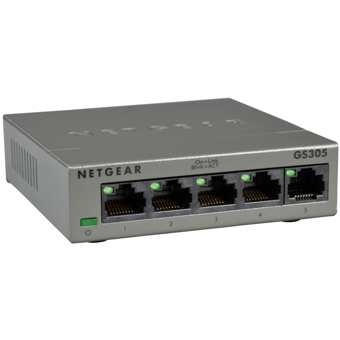 Hub Switch di rete 5 Porte 10/100/1000 Netgear GS305