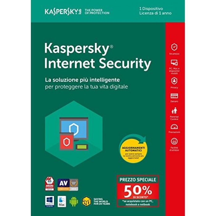 Kaspersky Internet Security 2019  1 dispositivo 