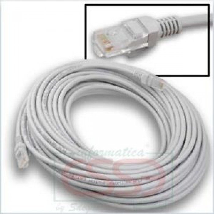 CAVO DI RETE 30MT PATCH CORD UTP CAT5E CAT 5E - PVC GRIGIO