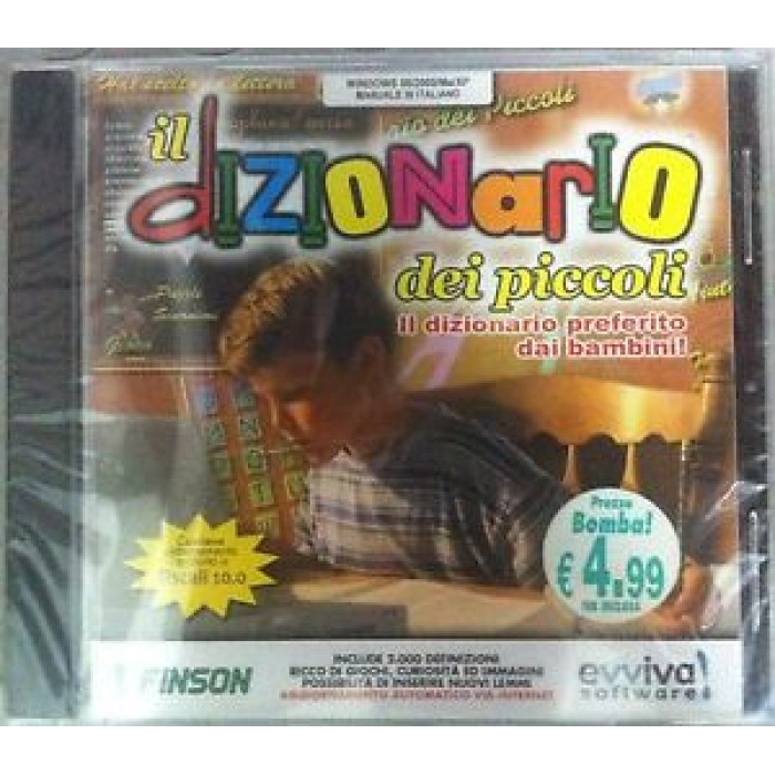 PROGRAMMA CD ROM FINSON EVVIVA SOFTWARE IL DIZIONARIO DEI PICCOLI  NUOVO CD6167
