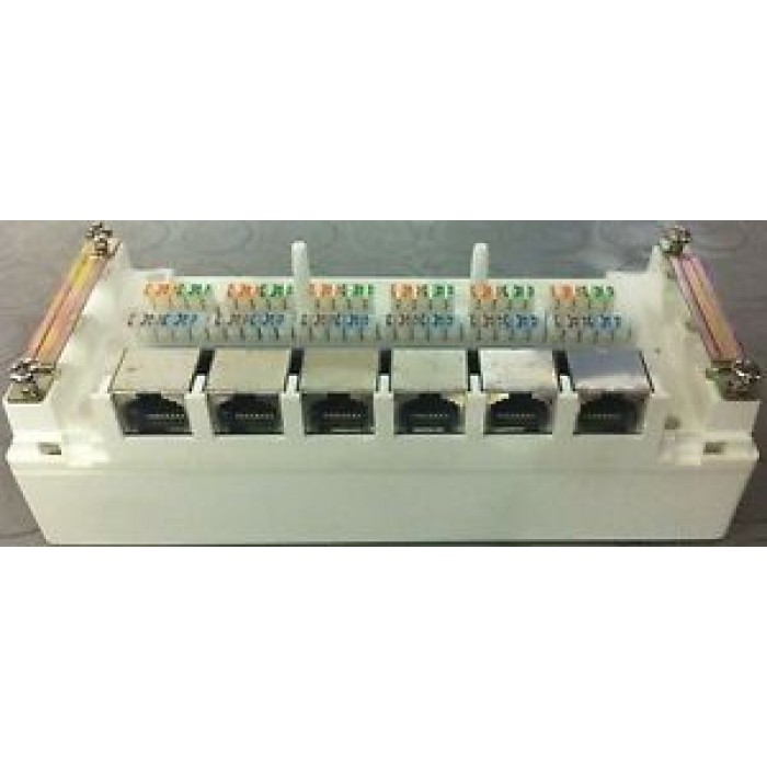 6 PRESE RJ45 DA PARETE SCHERMATA MATSUYAMA EC030 MULTIPRESA ETHERNET