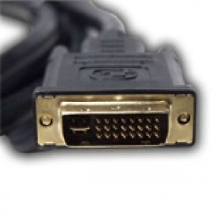 CAVO VIDEO DVI-I DUAL LINK 24+5 PIN M/M CON FERRITE PLACCATO ORO 24K DA 2 MT