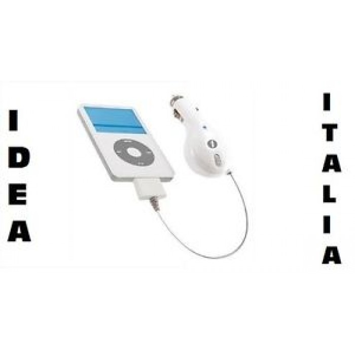 ALIMENTATORE CARICABATTERIA DA AUTO - IDEA ITALIA  CHR1IPHONE PER IPOD IPHONE